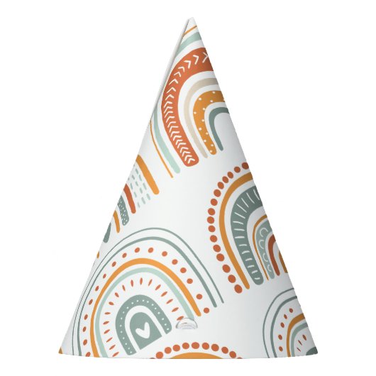 Boho Rainbow MR Onederful パーティーハット (左)