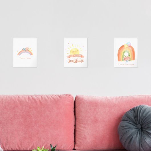 Boho Rainbow Nursery Room Decor (リビング)