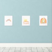 Boho Rainbow Nursery Room Decor (ウッドフロア)