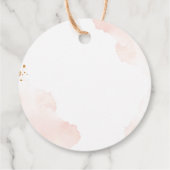 Boho Rainbow Pampas Grass Thank you Baby Shower フェイバータグ (裏面)