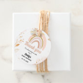 Boho Rainbow Pampas Grass Thank you Baby Shower フェイバータグ (インサイチュ)