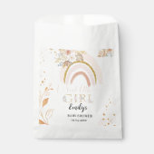 Boho Rainbow Pampas Grass Thank you Baby Shower フェイバーバッグ (正面)