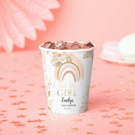 Boho Rainbow Pampas Grass Thank you Baby Shower 紙コップ