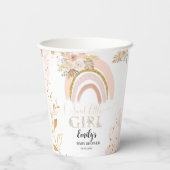 Boho Rainbow Pampas Grass Thank you Baby Shower 紙コップ (裏面)