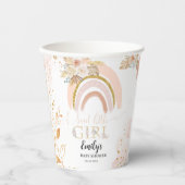 Boho Rainbow Pampas Grass Thank you Baby Shower 紙コップ (正面)
