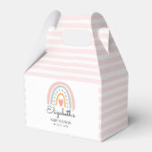 Boho Rainbow | Pastel Baby Shower Girl フェイバーボックス (正面サイド)