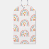 Boho Rainbow | Pastel Minimalist Baby Shower girl ギフトタグ (裏面)