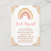 Boho Rainbow Pink赤ちゃんシャワー予約リクエスト エンクロージャーカード (正面)