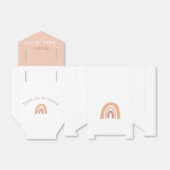 Boho Rainbow Pink Baby Girl Showerありがとう フェイバーボックス (折り畳みなし)