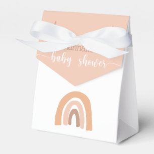 Boho Rainbow Pink Baby Girl Showerありがとう フェイバーボックス