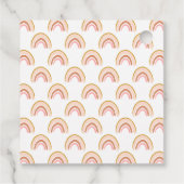Boho Rainbow Pink Baby Showerありがとう フェイバータグ (裏面)