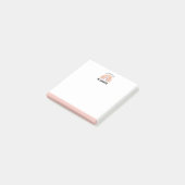 Boho Rainbow Post Itノート（ピンククリームカワイイ） ポストイット (アングル)