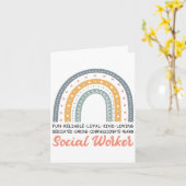 Boho Rainbow Social Work Month Card カード (黄色い花)