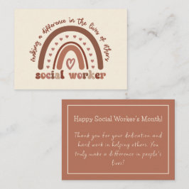 Boho Rainbow Social Workerの評価 ノートカード
