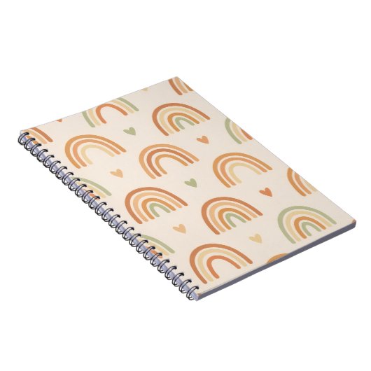Boho Rainbow Spiral Notebook ノートブック (右側)