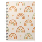 Boho Rainbow Spiral Notebook ノートブック (正面)