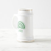Boho Rainbow St.Patrick's Day Beer Mug ビールジョッキ (正面左)
