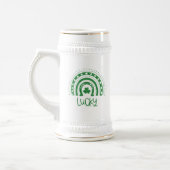 Boho Rainbow St.Patrick's Day Beer Mug ビールジョッキ (左)