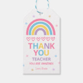 Boho Rainbow Teacher Appreciation Gift Tag ギフトタグ (正面)