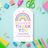 Boho Rainbow Teacher Appreciation Gift Tag ギフトタグ