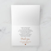 Boho Rainbow Thank You, Terracotta Tones サンキューカード (内部)