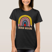Boho Rainbow Third Grade Student Teacher Back To S Tシャツ (正面)