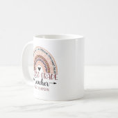 Boho Rainbow Tumbler for 2nd Grade Teacher コーヒーマグカップ (正面左)