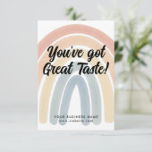 Boho Rainbow You've 得 Taste Business サンキューカード (スタンド正面)
