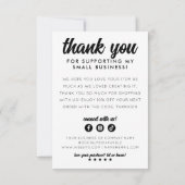 Boho Rainbow You've 得 Taste Business サンキューカード (裏面)