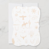 Boho Ranchの結婚ターコイズレザー日付を保存 セーブザデート (裏面)