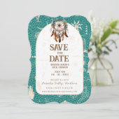 Boho Ranchの結婚ターコイズ写真Save the Date セーブザデート (スタンド正面)