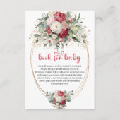 Boho Red Burgundy Greenery Book Request Card エンクロージャーカード (正面)