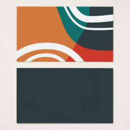 Boho retro colors abstract line art