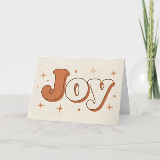 Boho Retro Joy Christmas シーズンカード (正面)