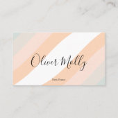 Boho Retro Script Abstract Wavy Lines Pastel 名刺 (正面)