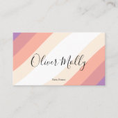 Boho Retro Script Abstract Wavy Lines Pastel 名刺 (正面)