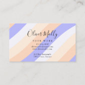 Boho Retro Script Abstract Wavy Lines Pastel 名刺 (裏面)