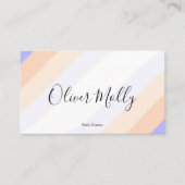 Boho Retro Script Abstract Wavy Lines Pastel 名刺 (正面)