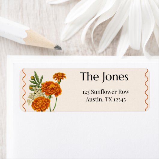 Boho Return Address Label ラベル (インサイチュ)