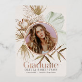 Boho Reviera写真卒業のお知らせ 箔招待状 (正面)