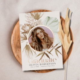 Boho Reviera写真卒業のお知らせ 箔招待状