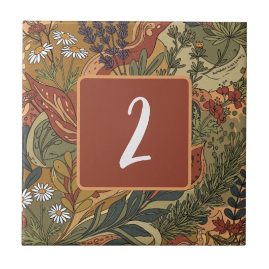 Boho Rhapsodyカスタマイズ可能なセラミックタイル タイル (正面)