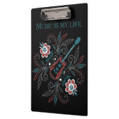 Boho Rock and roll guitar with flowers クリップボード (左)