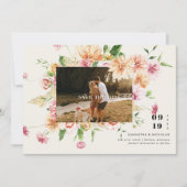 Boho Romantic Floral Blooms Photo Save the Date セーブザデート (正面)