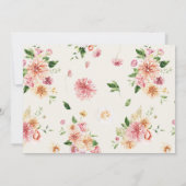 Boho Romantic Floral Blooms Photo Save the Date セーブザデート (裏面)