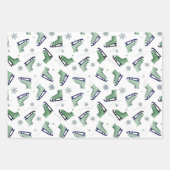 Boho Romantic Rustic Merry Christmas ラッピングペーパーシート (正面2)