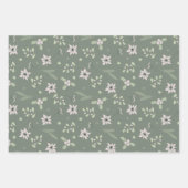 Boho Romantic Rustic Merry Christmas ラッピングペーパーシート (正面)