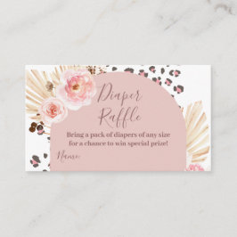 Boho Rosa Animales Selva Pañal Sorteo エンクロージャーカード