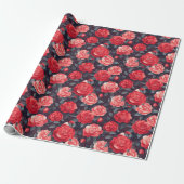 Boho Rose Flower Nature Wrapping Paper ラッピングペーパー (アンロールド)