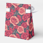 Boho Rose Flower Retro Wedding Favor Boxes フェイバーボックス (裏面サイド)